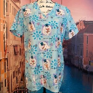 Frosty the Snowman Medium Scrub Top